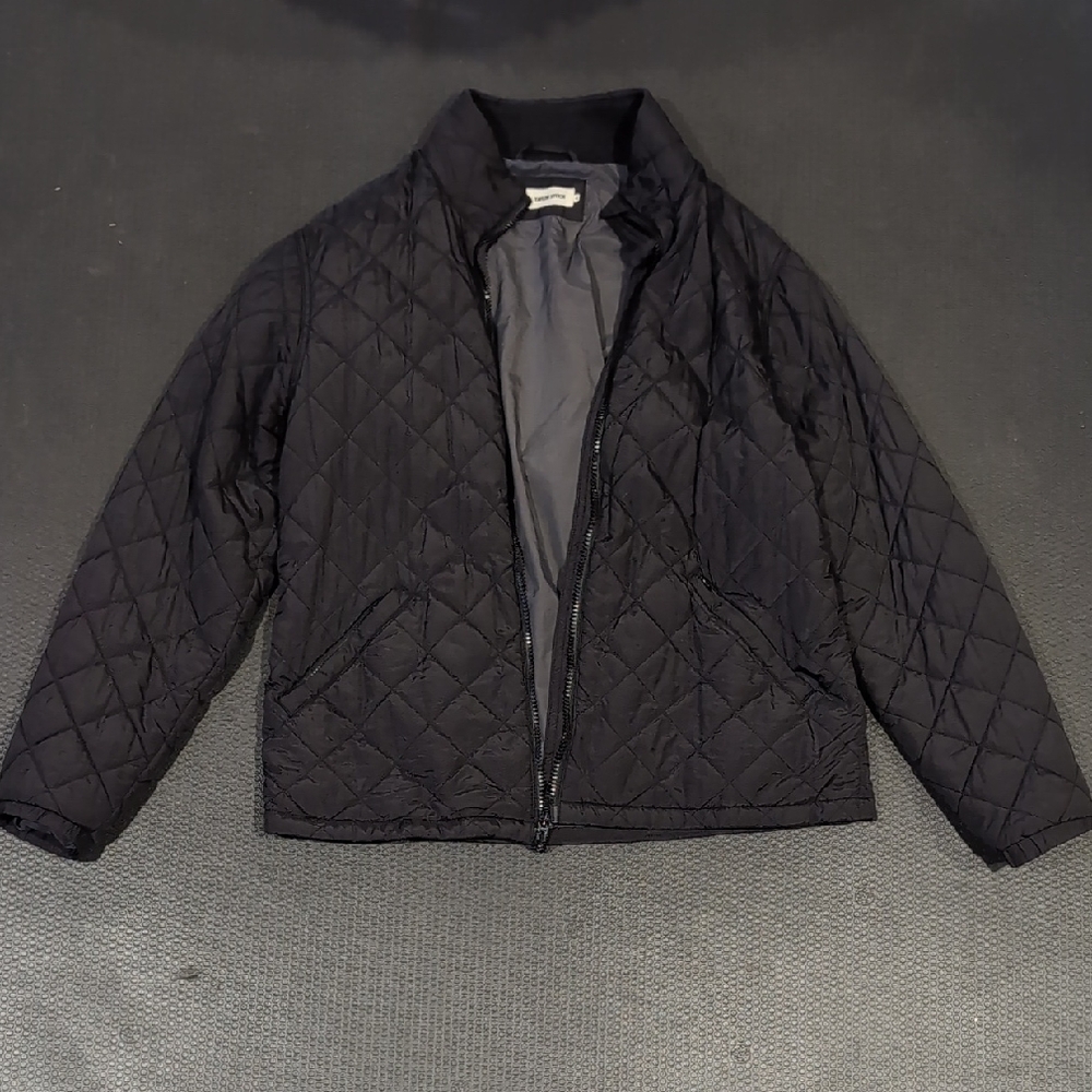 Taylor Stitch Black Quilted Bomber Jacket